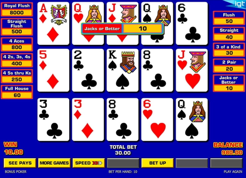 Triple Play Draw Poker